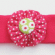 Hot Pink Dot with Lime and Pink Flower